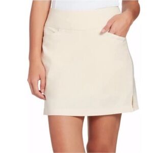 Lady Hagen Golf Skort Khaki Performance Fabric with Side Slits Size 10